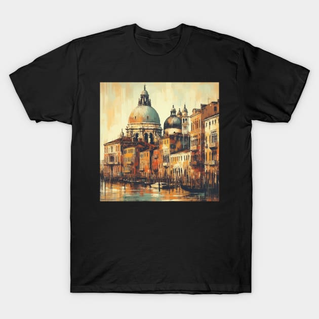 Vintage Venice Impressionism Painting T-Shirt by TomFrontierArt